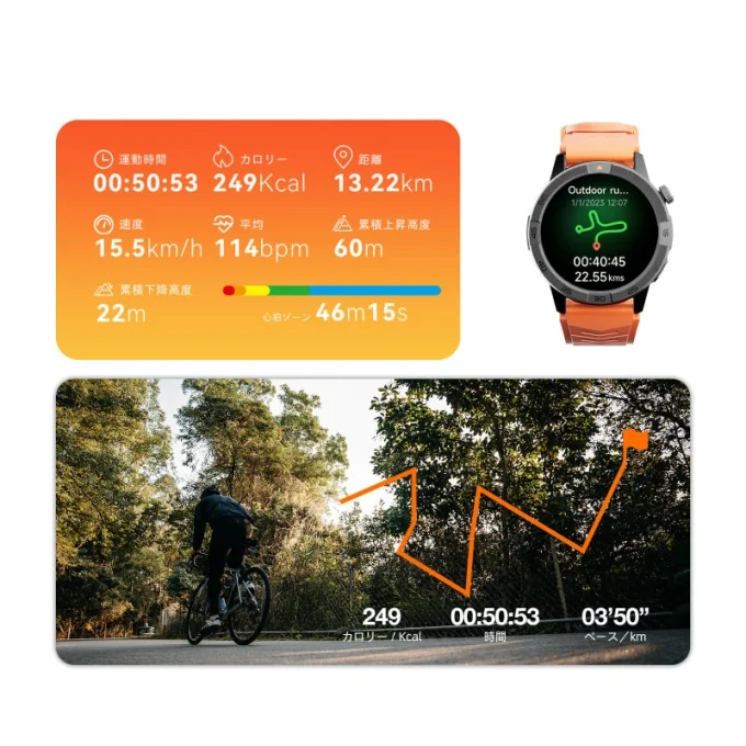 AGM Watch Legion Pro｜オフライン現在地確認* 軍事認証 GPSスマートウッチ＋9日連続駆動