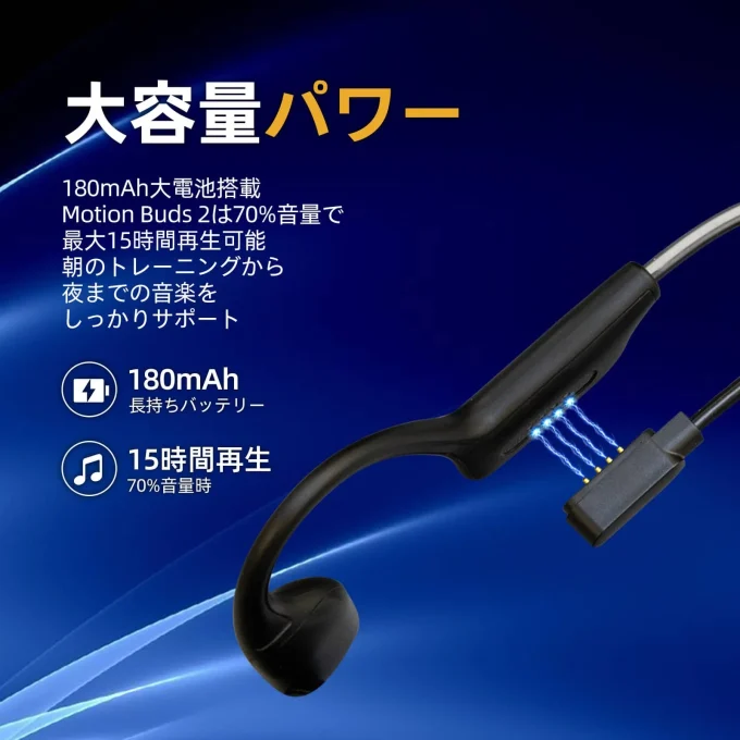 AGM MotionBuds 2｜LEDライト付き骨伝導イヤホン