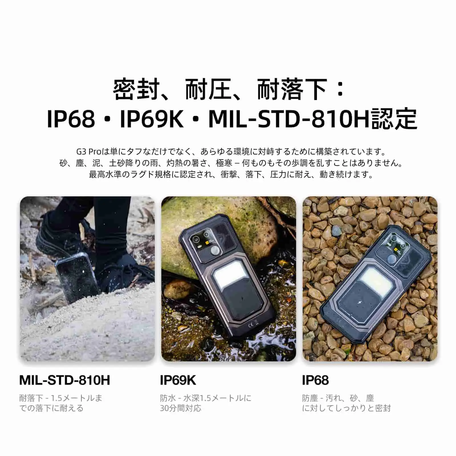 AGM G3 Pro|サーマルカメラ搭載 超堅牢スマートフォン 10,000mAh大電池 & 5G対応